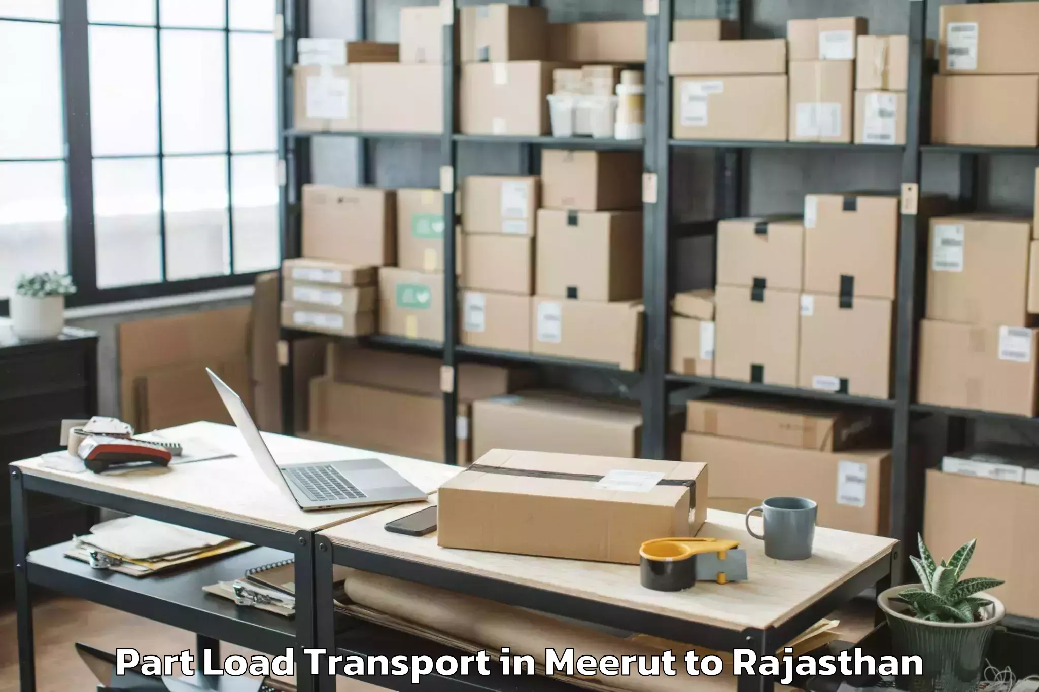 Quality Meerut to Losal Part Load Transport